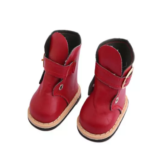 A pair of red boots made For 18" Doll American Girl shoes Accessories Child Toy