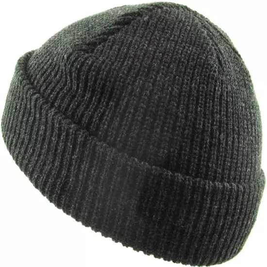 Warm Winter Knit Cuff Beanie Cap Fisherman Watch Cap Daily Ski Hat Skully