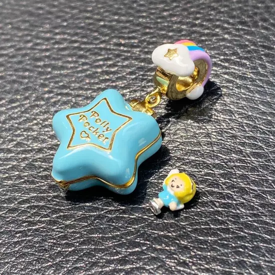 PRESALE 925 Sterling Silver Fairy wishing world Polly Pocket Charm For Bracelet