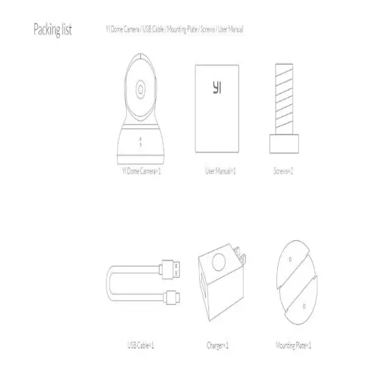 xiaomi YI Home 1080p HD Camera CCTV IP 360° Detection WifiNight Vision IR