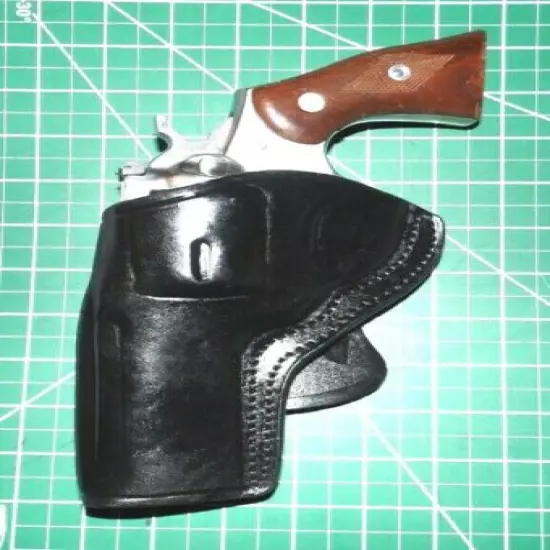 Tagua PD3-1216 LH Black Leather Open Top Paddle Holster for Ruger 4.2" GP100