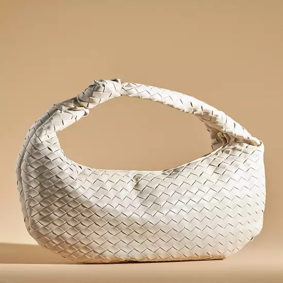 Melie Bianco Katherine Brigitte Satchel Oversized Edition Woven Knot Bag ANTHRO!