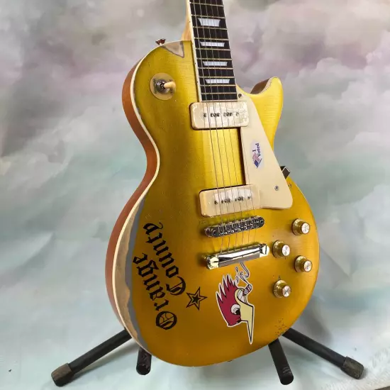 Mike Ness 1976 Deluxe electric guitar Aged Gold Relics by hands US Warehouse