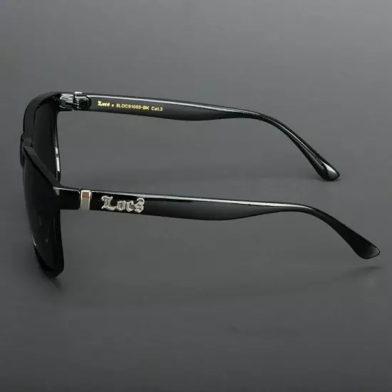 Locs Oversize Gangster Glasses Men Dark Lens Flat Top Large Black OG Sunglasses