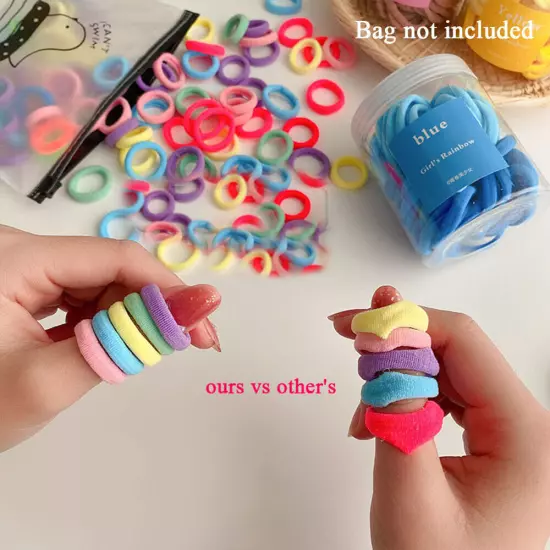 100PCS Mini Small stretchy Endless Elastics Girls kids hair Bobbles Bands