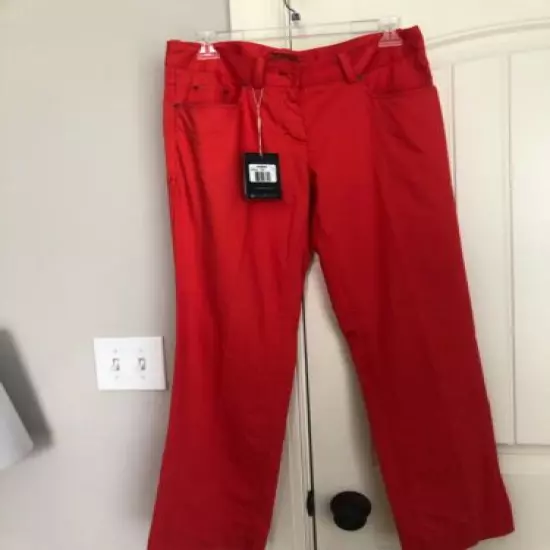 New Nike Women's Jean Style Golf Pants Fuchsia Sz 8