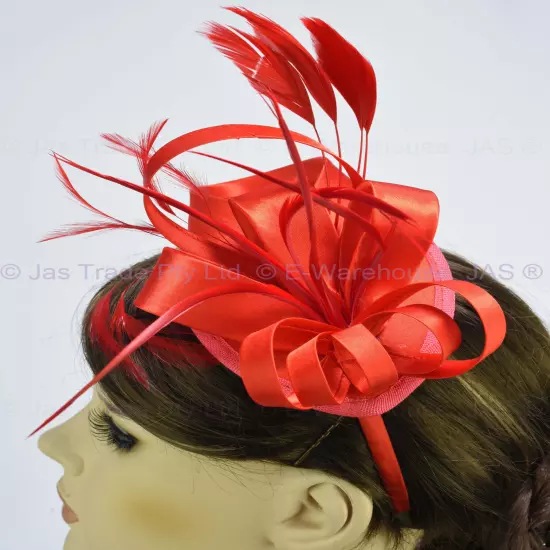 Spring Racing Race Party Melbourne Cup Feather Headband Hairband Clip Fascinator