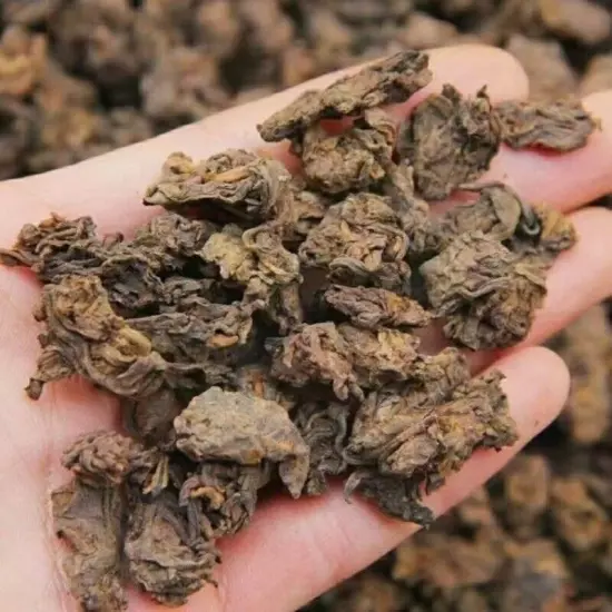 1988 Panda Pu-erh Tea Lao Cha Tou Puer Tea Ripe Menghai Ancient Tree 400g Basket