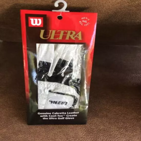 Wilson ULTRA Mens Reg Left ML Cabretta Leather Cool Tex Golf Glove NEW