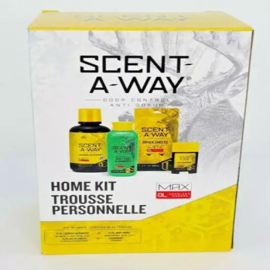 Hunters Specialties Scent-A-Way 4pc Home Kit Detergent Dry Sheets Deodorant Wash