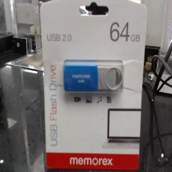 Memorex 64GB USB 2.0 Flash Drive Blue (EZ1006750)