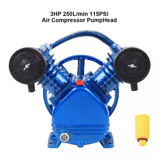 Replacement Air Compressor Pump Single Stage V Style Twin Cylinder 3 HP 2-Piston