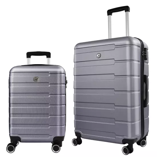 2 Piece Hardside Set - Luggage 20 inch 24 inch Carry on Luggage Airline Approved