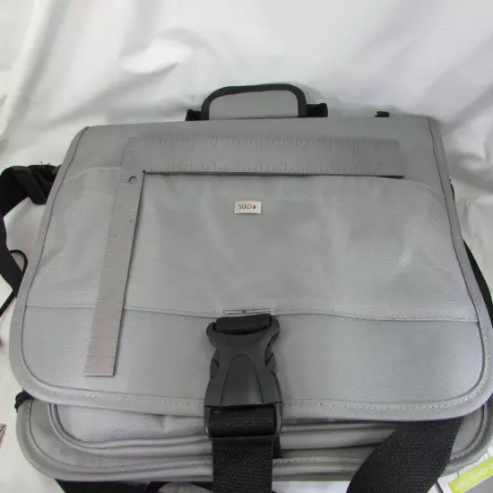 Solo Laptop Bag Messenger Commuter Briefcase Gray 52285 Removable sleeve Classic