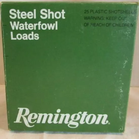 VINTAGE GREEN REMINGTON STELL SHOT WATERFOWL LOADS CARTRIDGE SHELLS Box Empty