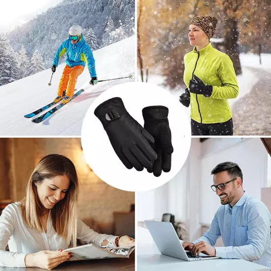 Winter Cycling Gloves Windproof Fishing Mittens Thicken Warm Full Finger Gloves