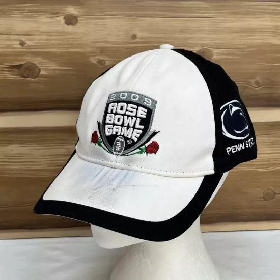 Rose Bowl Game 2009 Fitted Hat Cap White Black Logo Outdoors Casual Adj Mens