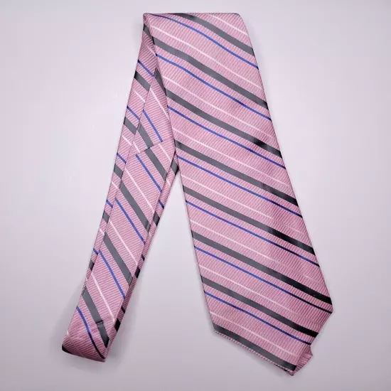 Geoffrey Beene Mens Formal Necktie 58"Lx3.75"W Pink Neck Tie 