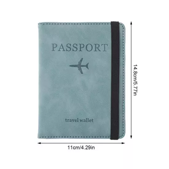 Passport Holder Protector Cover Wallet PU Leather Travel Wallet Block