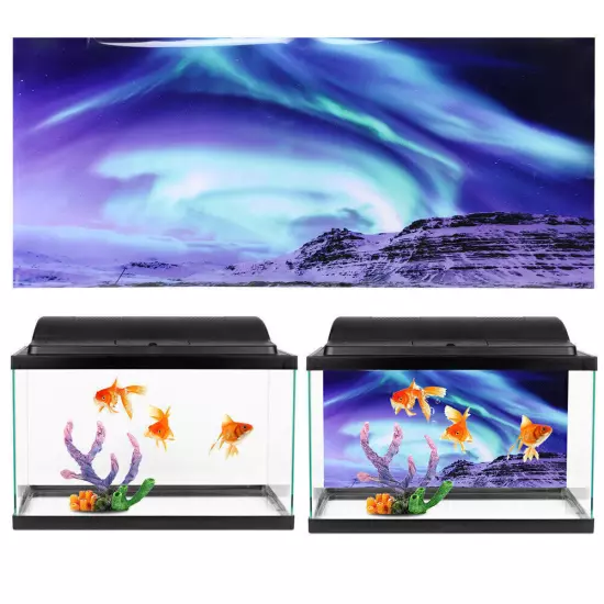 Background Poster Decorative Painting PVC Sticker Landscape Image for Aquarium