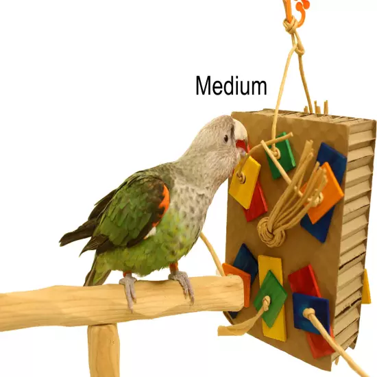 Cardboard Shreddy Parrot Toy (Pick a Size) Shreddable Cardboard Toy 