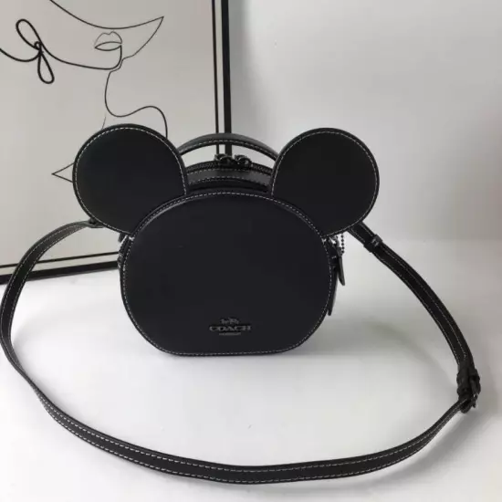 COACH Disney X COACH Mickey Mouse Ear Bag Crossbody Black CM194 outlet