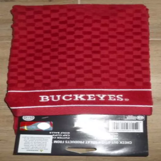 NCAA Embroidered Tri-fold Golf Towel - Ohio State Buckeyes