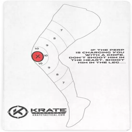 KRATE Tactical 20-Pack Leg Cardboard Targets - Paper Shooting Target