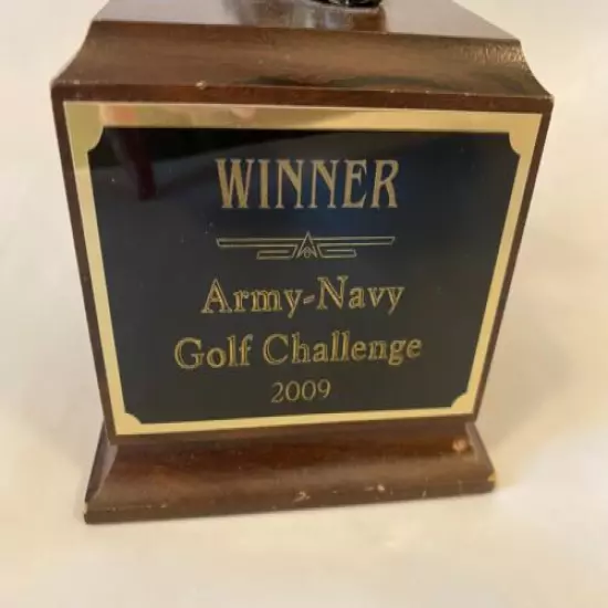 Army Navy Golf Challenge Wood Trophy Military Rivalry Soldier 2009 Winner USA