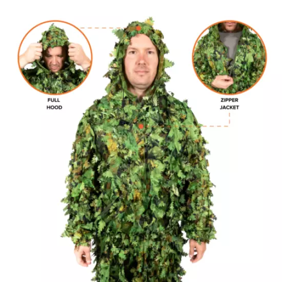 Arcturus 3D Leaf Ghillie Suit (Summer Green) - Hunting Jacket & Pants Set