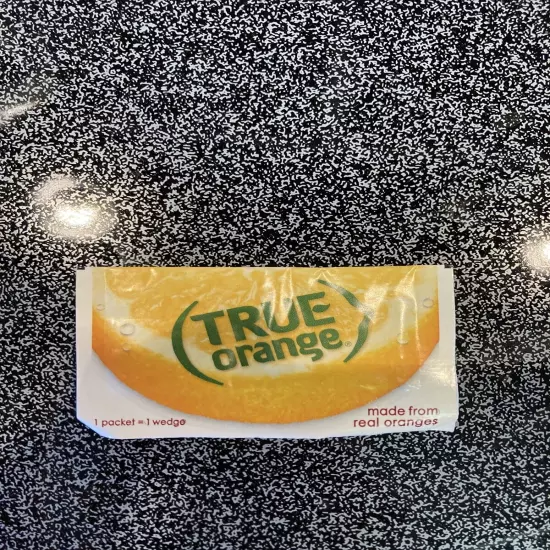 12 TRUE ORANGE Citrus Water Enhancer Packets 0 Calorie 0 Sugar Crystallized