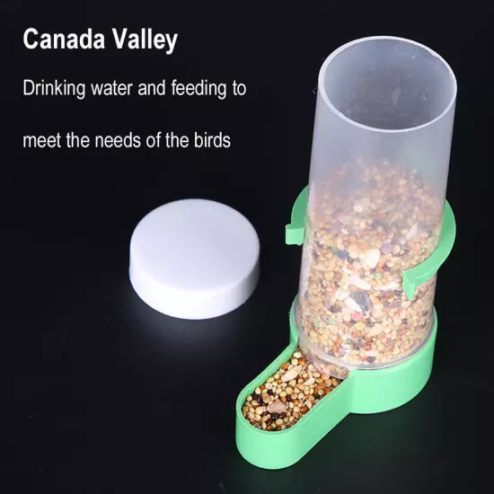 Bird Feeder Water Drinker Automatic Drinking Fountain Pet Parrot Cage P1D8