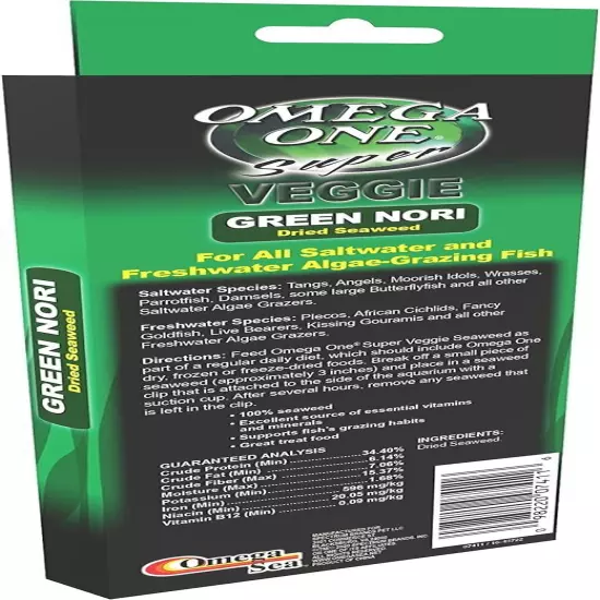 Omega One Seaweed, Green, 24 Sheets, 0.8 oz