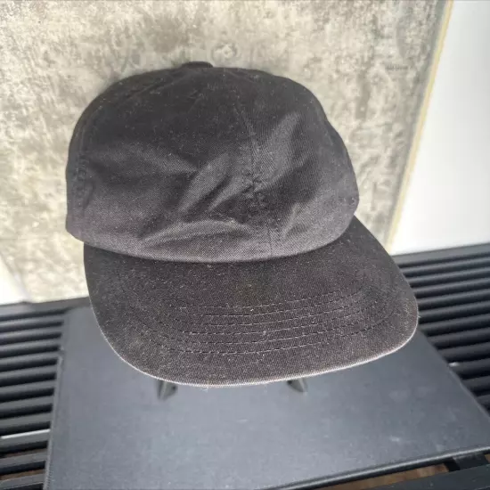 Plain Black Hat Cap OS Adjustable 