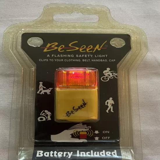 VTG Be Seen Flashing Safety Light Clips To Belt Sealed