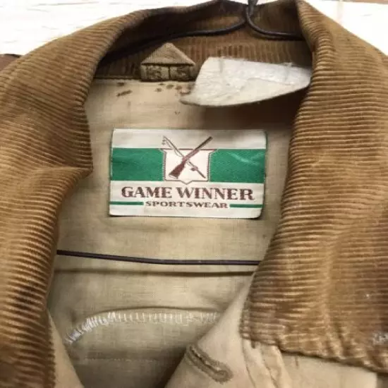 Vtg Game Winner Car Hart Style Hunting Standard Field Coat Brown Orange Used