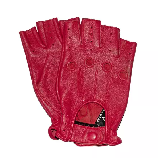 Fingerless 100% Genuine Leather Driving Gloves Chauffer Swift Wears