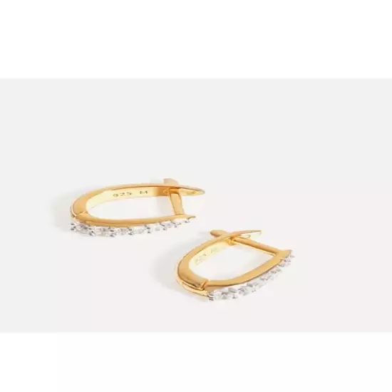 Missoma GOLD-TONE PAVÉ CLAW HUGGIES Earrings