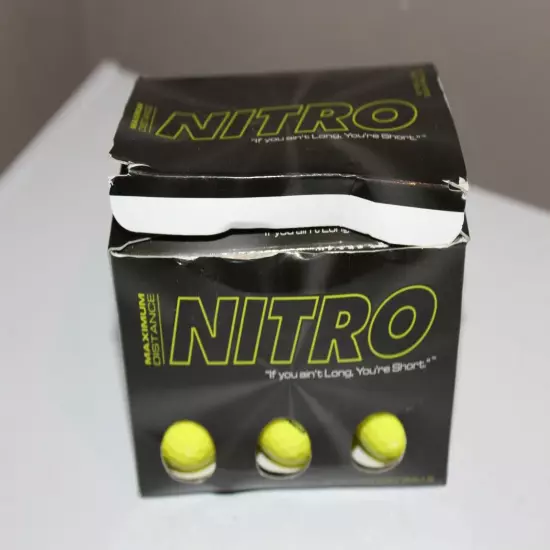 MAXIMUM Distance Nitro YELLOW Golf Balls 11 Pack