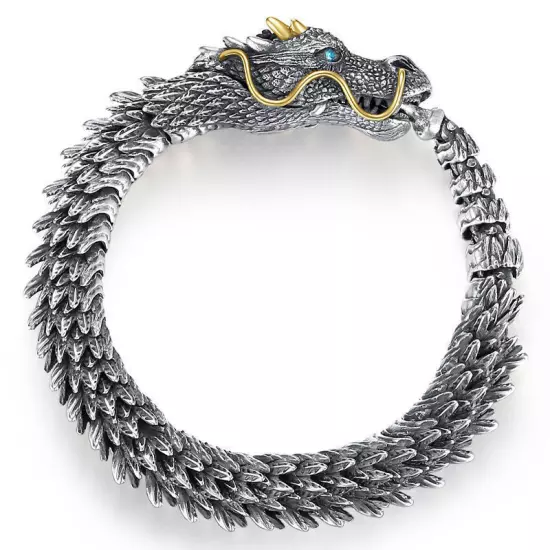 Men Dragon Viking Bracelet Men's Lucky Gift Bangle Jewelry