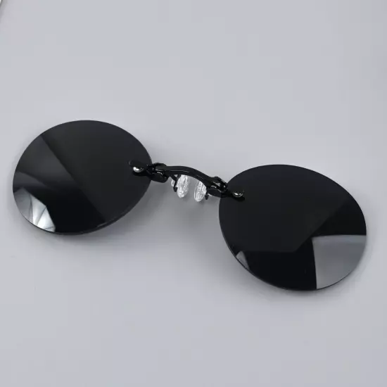 Clip On Nose Glasses Round Rimless Morpheus Sunglasses Mini Frameless Eyeglasses