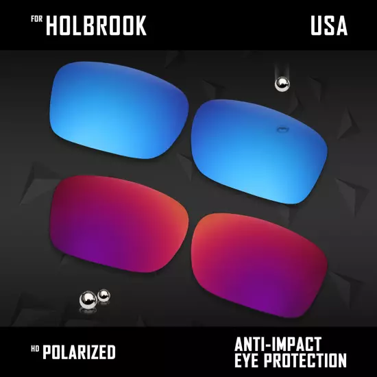 Anti Scratch Polarized Replacement Lenses for-Oakley Holbrook OO9102 Options