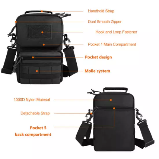 Outdoor Backpack Handbang Tactical Molle Shoulder Bag Chest Bag Traveling Pack