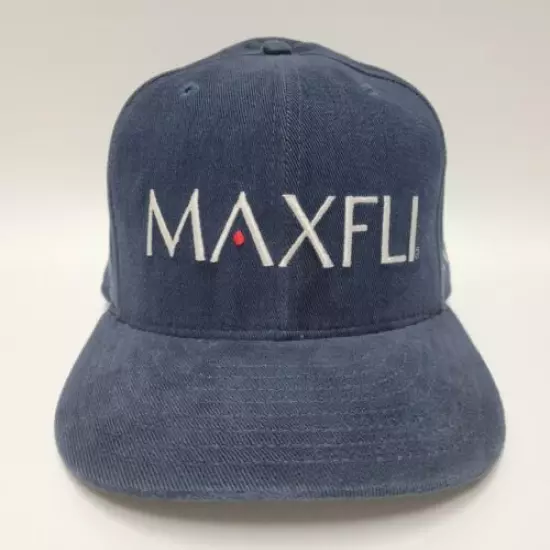 Vintage MAXFLI New Era 100% Wool 59Fifty Golf Hat Size 7 3/8 Made in USA Blue