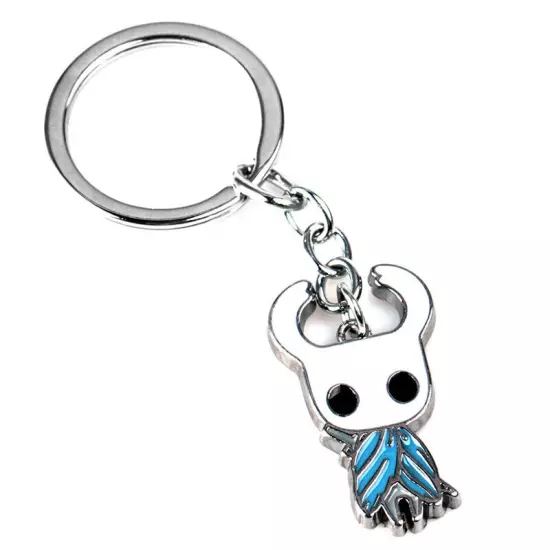 Hollow Knight Game Characters Pendant Keychain Necklace Metal Keyring Xmas Gift