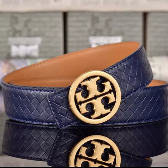 Tory Burch Women's Reversible Britten 1.5 in Logo Belt 1:1