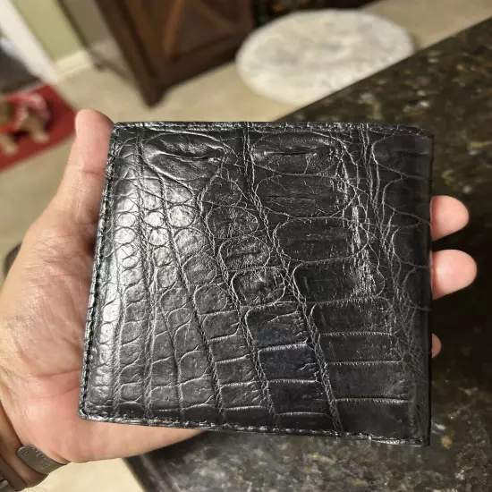 Alligator mens wallet genuine leather