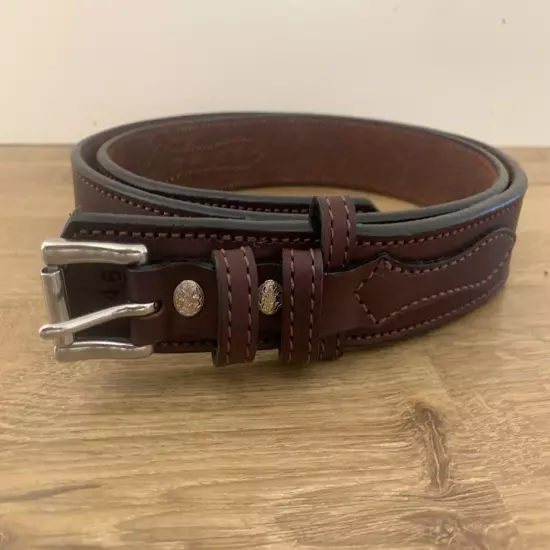 Hanks Belts The Ranger Men’s Size 46 Brown Leather 1.5 Inch