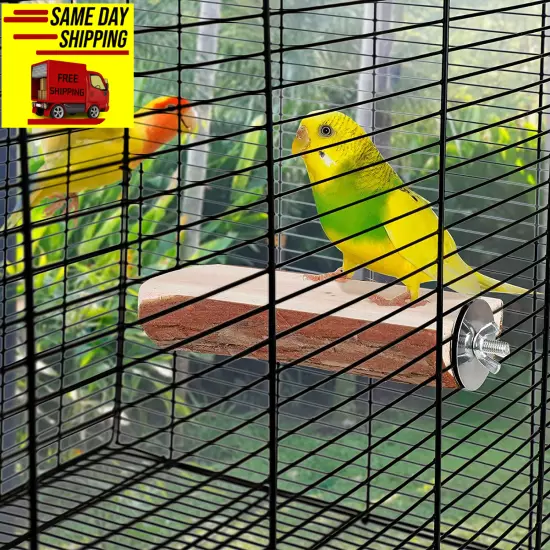 Niteangel Parrot Cage Perch, Wooden Platform for Birds (2 Packs)