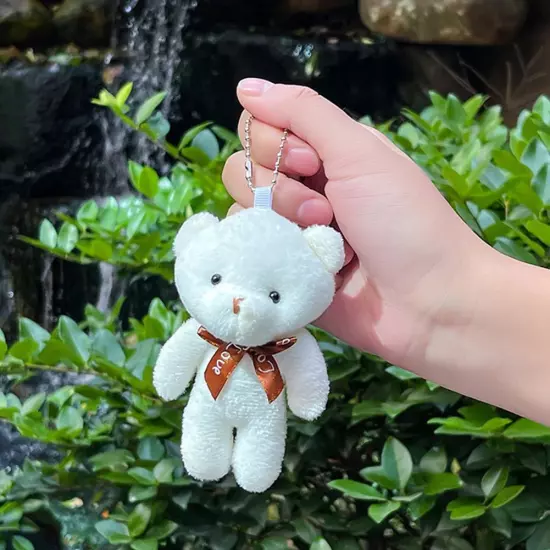 Plush Bear Cartoon Bear Keychain Cute Keyring Handbag Pendant GXM